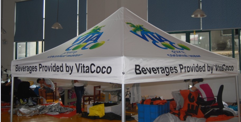 custom canopy tent top with back wall