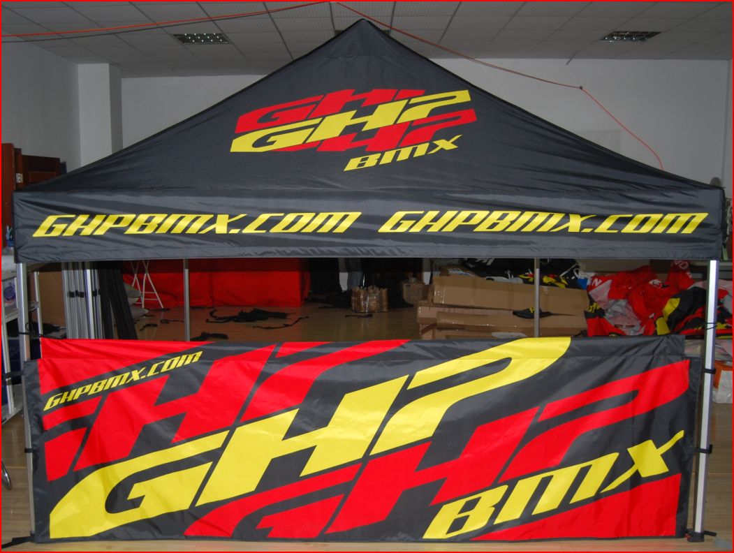 easy-up custom canopy tent with custom printing