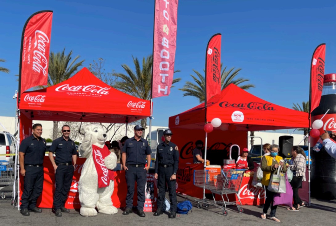 10'x10' red custom print canopy with logo