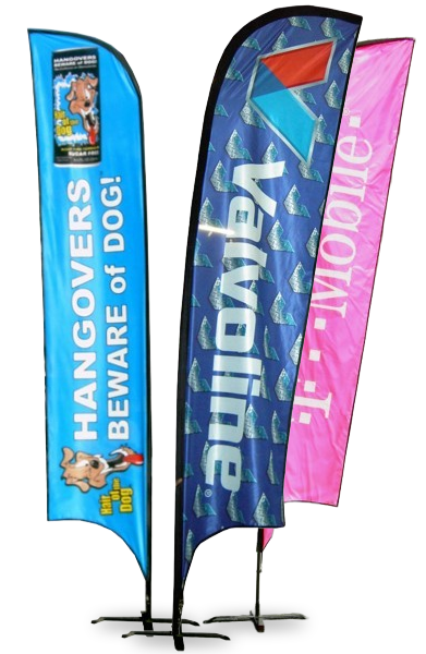Custom Advertising Feather Flags Banner Ad
