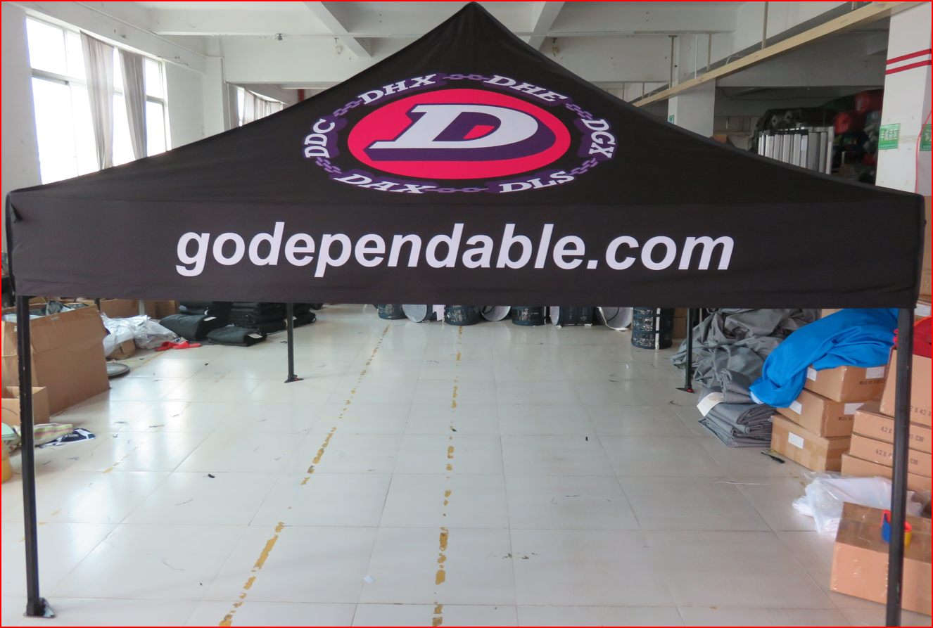 Go Dependable Tent Front View - 10x10 Gallery Image