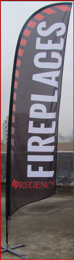 Regency Fireplaces Feather Flag - Flags Gallery Image