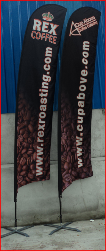 Rex Coffee and Cup Above Flags - Flags Gallery Image