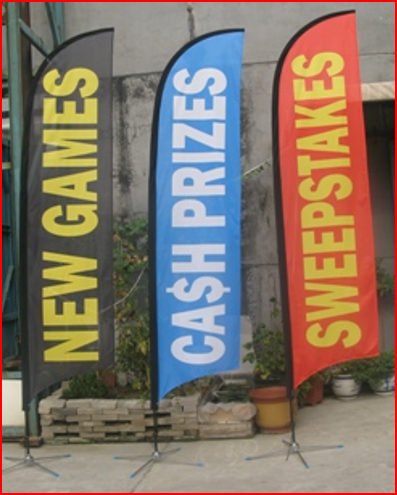 Casino Promotions Feather Flags - Flags Gallery Image